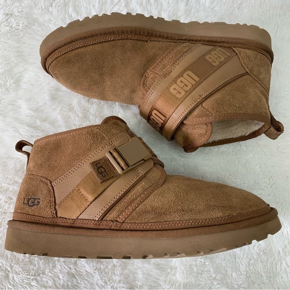 UGG 1118570 Men\'s Chestnut Brown Neumel SnapBack Tan Suede Boots Size 10 main image 6